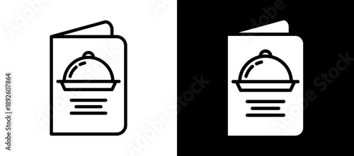 Food Menu whiteblack icon