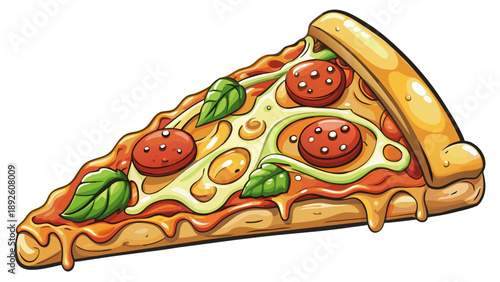 Very beautiful close-up of a creatively shaped savory-style dessert resembling a pizza slice, featuring sauce and cheese textures on a dark background with artistic food styling. White background
