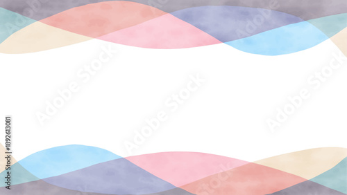 水彩風の手描き曲線フレーム