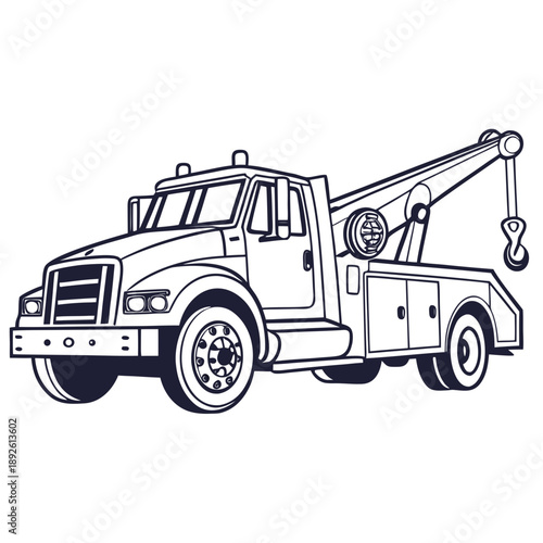 Illustrated tow truck