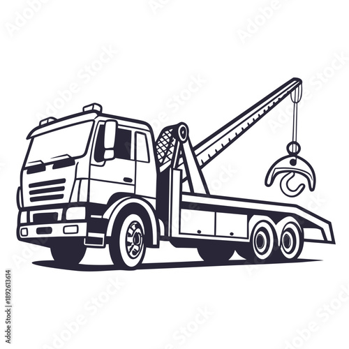 Towing truck ready for action