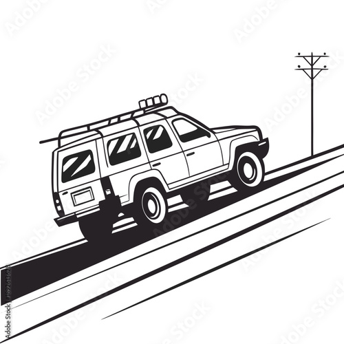Suv traveling on highway