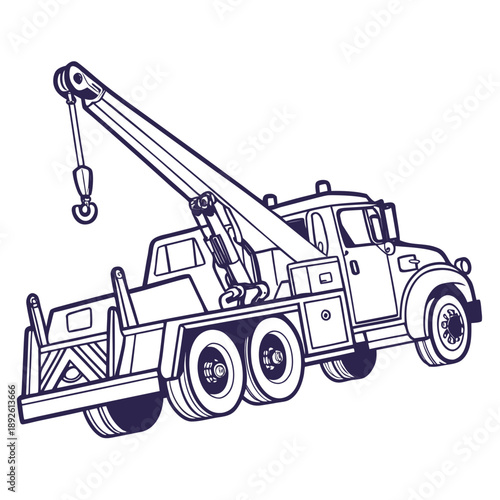 Vintage tow truck ready for action