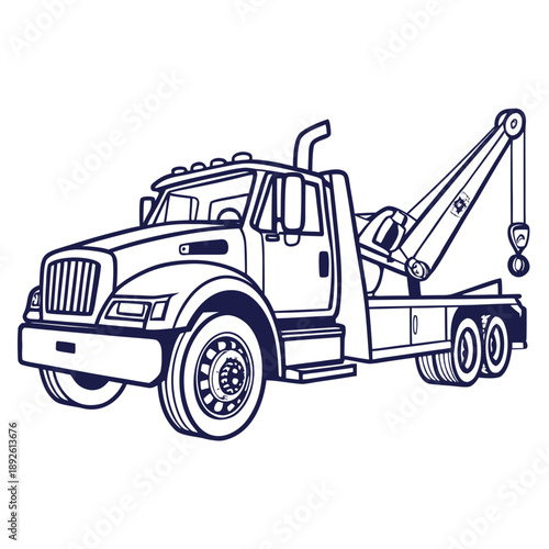 Illustrated tow truck