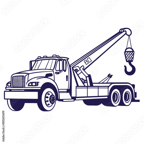 Towing truck ready for service
