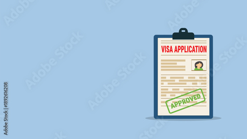 Visa application form.Application visa. Document for travel.Travel approval. Immigration visa