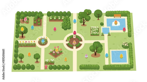 Green miniature golf course board game.