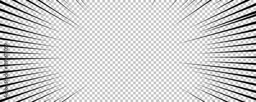 Black comic book transparent background