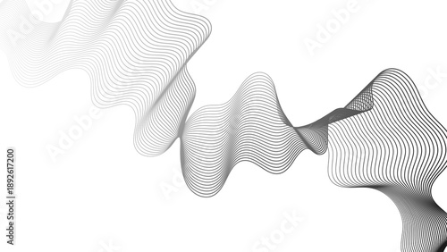 Abstract backdrop with grey wave gradient lines
