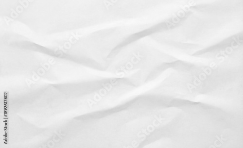 Blank White Crumpled Paper Texture Background
