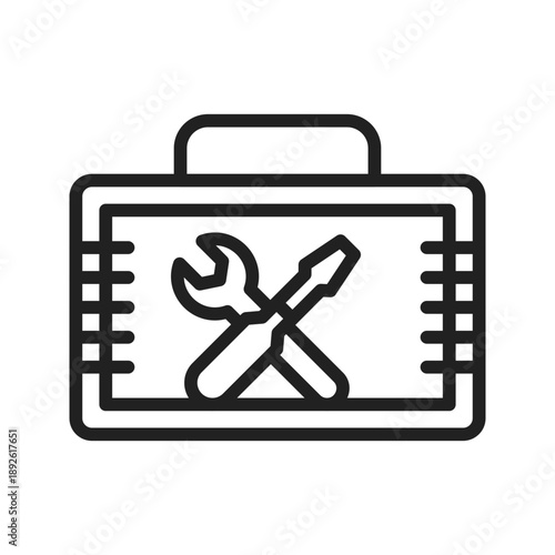 Craft Toolkit icon vector image. Suitable for mobile apps, web apps and print media.