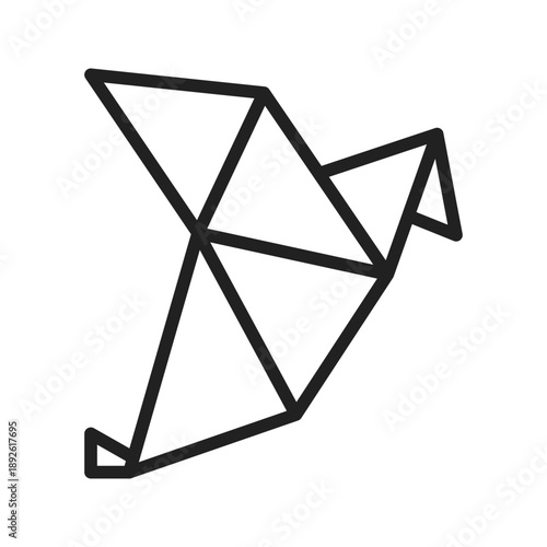 Origami Paper icon vector image. Suitable for mobile apps, web apps and print media.