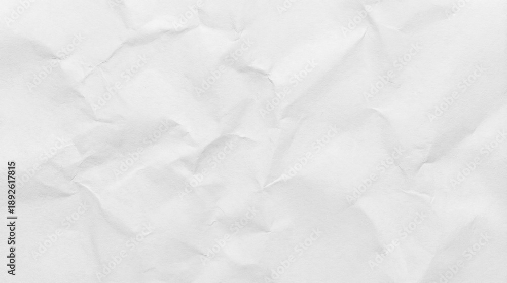 Fototapeta premium Crumpled White Paper Texture