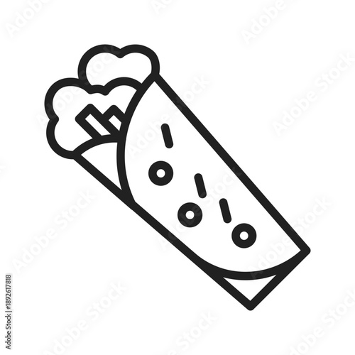 Shawarma Wrap icon vector image. Suitable for mobile apps, web apps and print media.