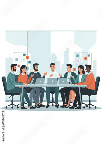 group of business people meeting