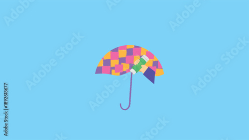 Umbrella vector icon. Flat illustration of umbrella vector icon for web design