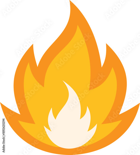 Fire Flame Burning Heat Red fire Vector Design