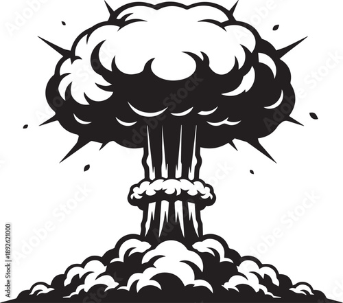 Mushroom cloud of a powerful nuclear explosion illustrating a catastrophic event