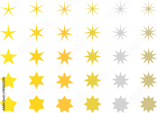 色々な星のイラストセット