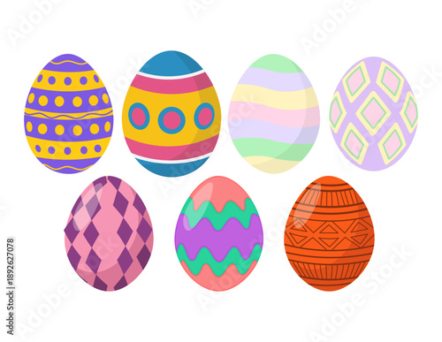 easter eggs illustration Colorful easter eggs