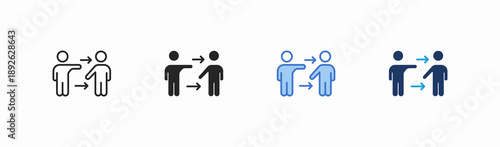 Set of mentorship icon collection in multiple style. Icon suitable for web and mobile application