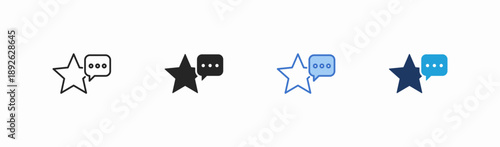 Set of feedback icon collection in multiple style. Icon suitable for web and mobile application
