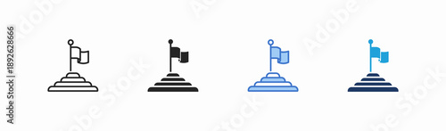 Set of milestone icon collection in multiple style. Icon suitable for web and mobile application