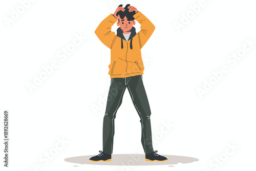 frustrated man isolated