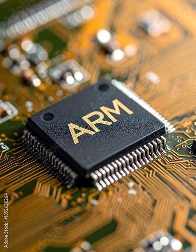 ARM Processor on Circuit Board - Technology and Innovation.