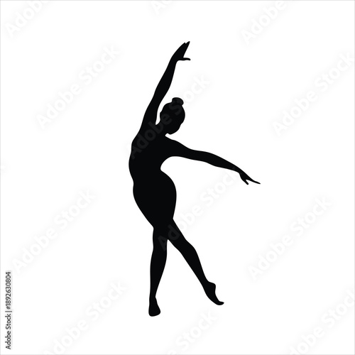 Ballet dancer silhouette graceful pose