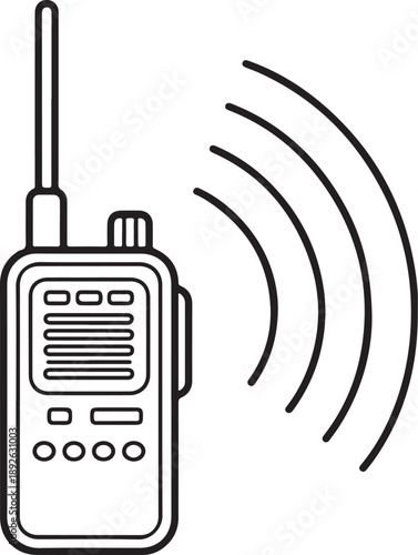 Handheld radio transmitting signal