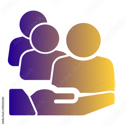 Individuals or groups with vested interests influencing project outcomes (Solid Gradient Style)