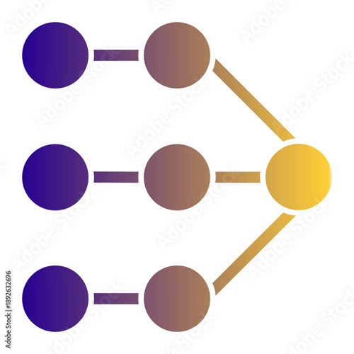 Point of congestion limiting workflow efficiency in a process chain (Solid Gradient Style)