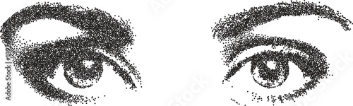 Eye y2k retro stipple art iris brutalist halftone vector png transparent, vision 2000s photocopy effect tattoo aesthetic