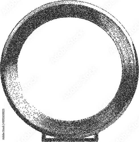 Mirror y2k retro stipple art glass brutalist halftone vector png transparent, reflect 2000s photocopy effect tattoo aesthetic