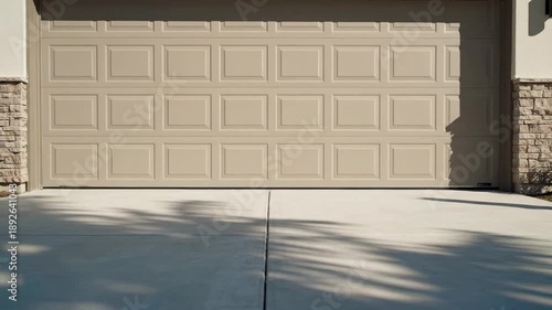 Automatic Garage Door Opening and Closing Sequence in a Modern Residential Setting.