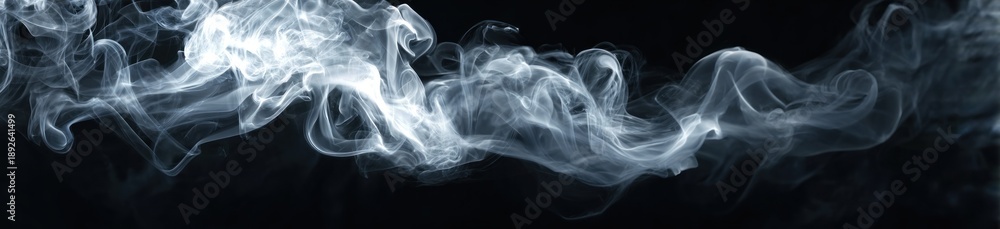 Fototapeta premium White smoke waves on.