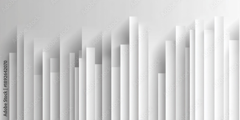 Obraz premium White 3D bar graph rising upwards.