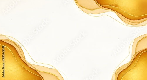 golden abstract background, elegant design with flowing shapes