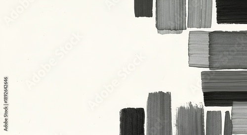 abstract brushstrokes, shades of grey, minimalist art, textured background