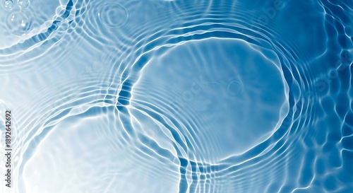 water surface rings, blue ripple effect, abstract background