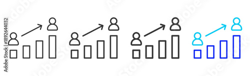 Escalation Matrix icon set collection creative outline style for Incident Management with multiple thickness variations suitable for web apps mobile ui and business tools
