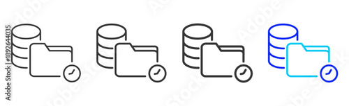 Event Logging icon set collection creative outline style for Incident Management with multiple thickness variations suitable for web apps mobile ui and business tools