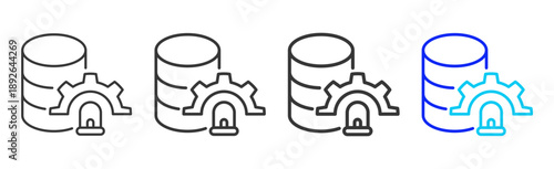 Task Alarm icon set collection creative outline style for Incident Management with multiple thickness variations suitable for web apps mobile ui and business tools