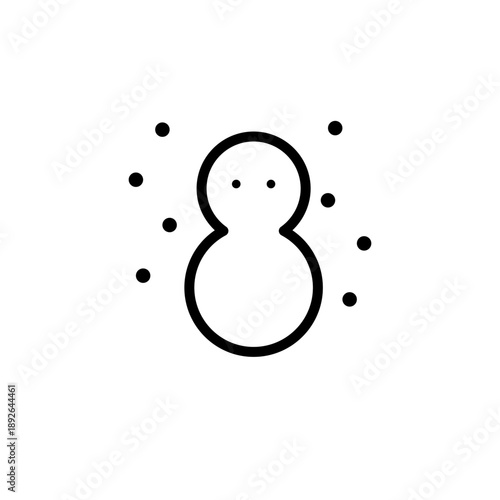 シンプルなカラー天気アイコン 降雪