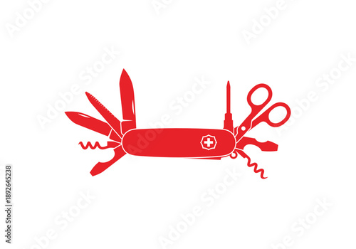 Multitool pocket knife with various tools