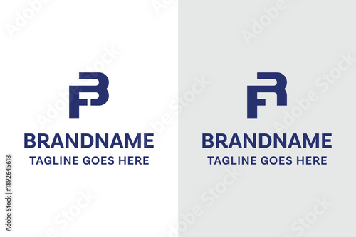 Letters FB FR Monogram Logo, suitable for any business with EB BE ER RE initials