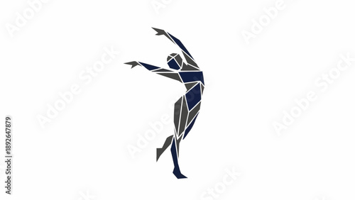 Woman in dynamic dance pose.