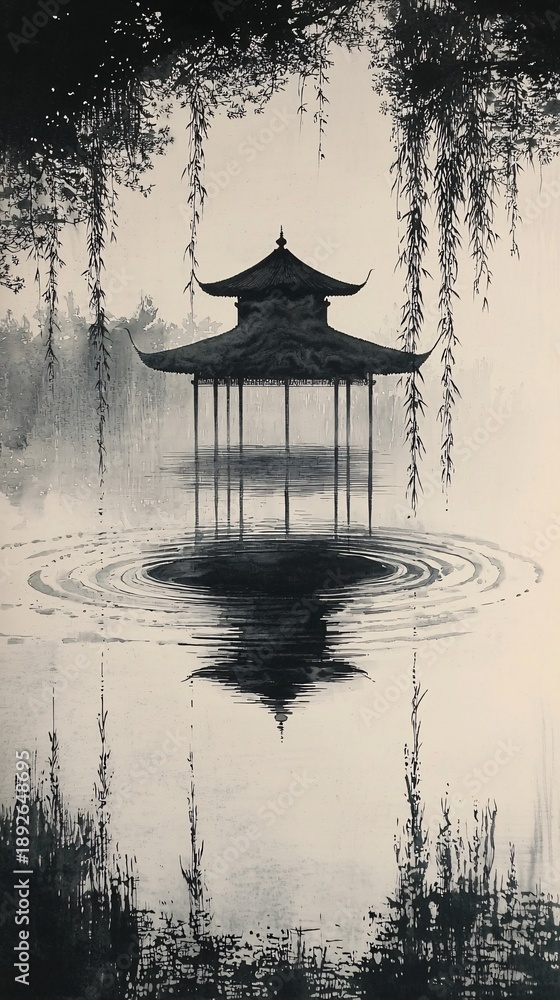 Obraz premium Ink wash painting