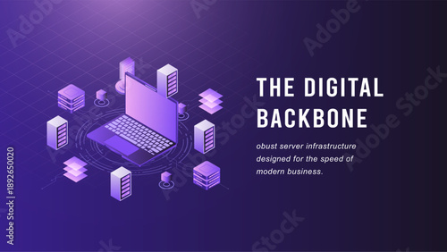 digital server infrastructure and technology for modern isometric business network